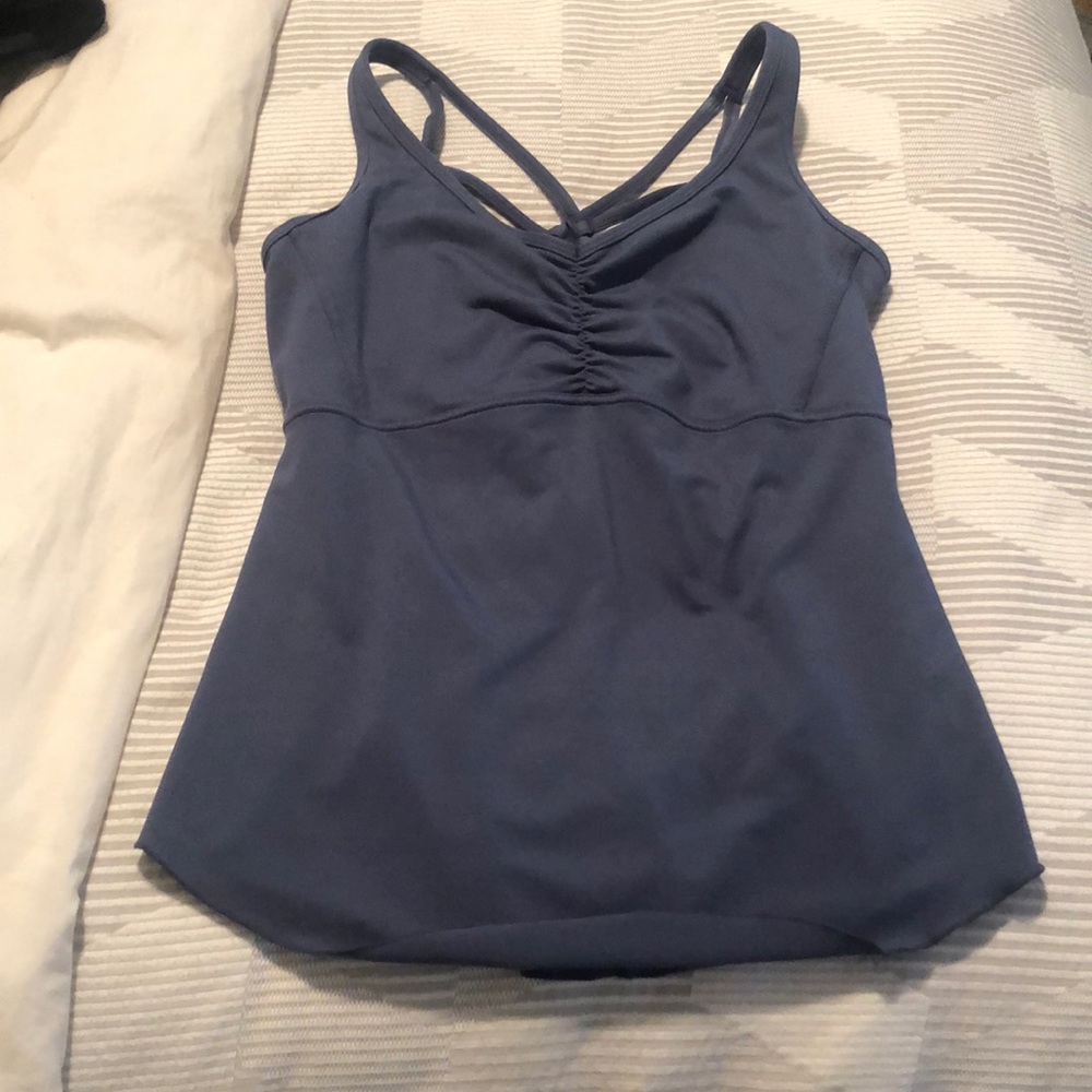 Blue workout top
